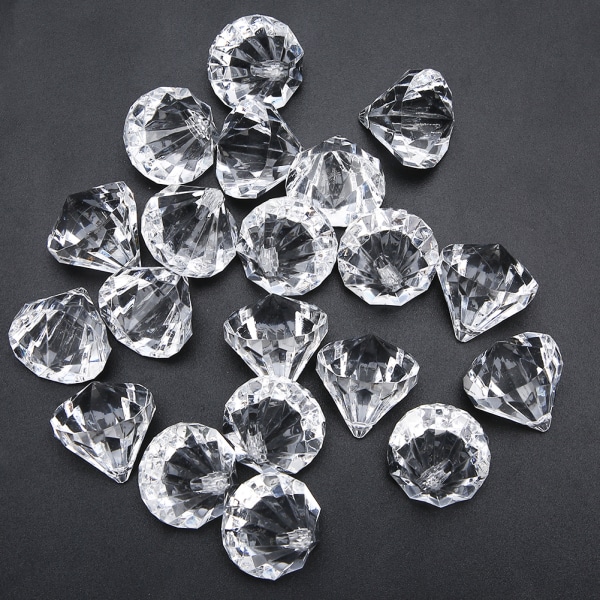 20 stk Akryl diamantanheng gjennomsiktig hjemmegardin bursdagsdekorasjon DIY-pynt