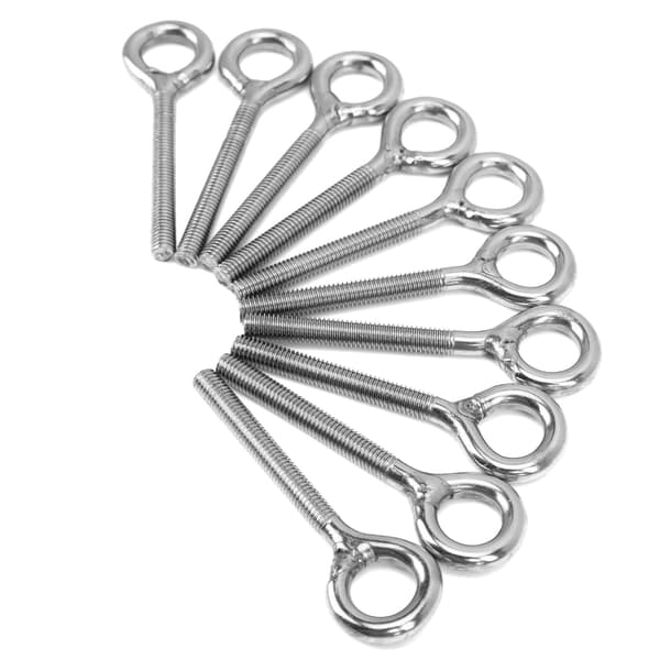 10 stk. M5 øjebolt rustfrit stål ringbolte maskinsvejset lukkede skruestang øjebolte