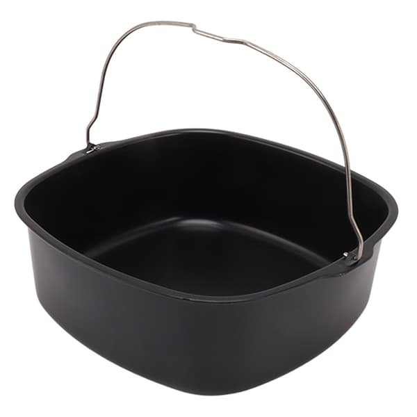 Kakeform for frityrtilbehør Metall Nonstick-belegg Bakekakeform Frityrbakeform med håndtak 7 tommer