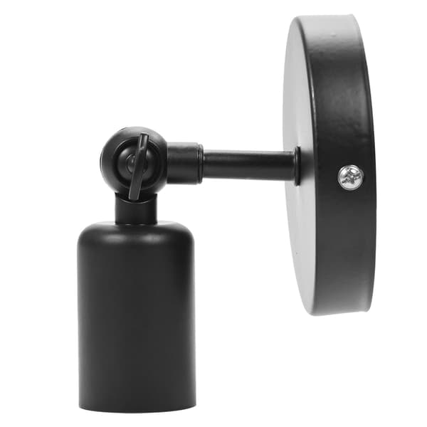 Retro Vegglampe Bar Kaffebar Korridor Lampeholder med E27 Lys Sokkel (Svart)