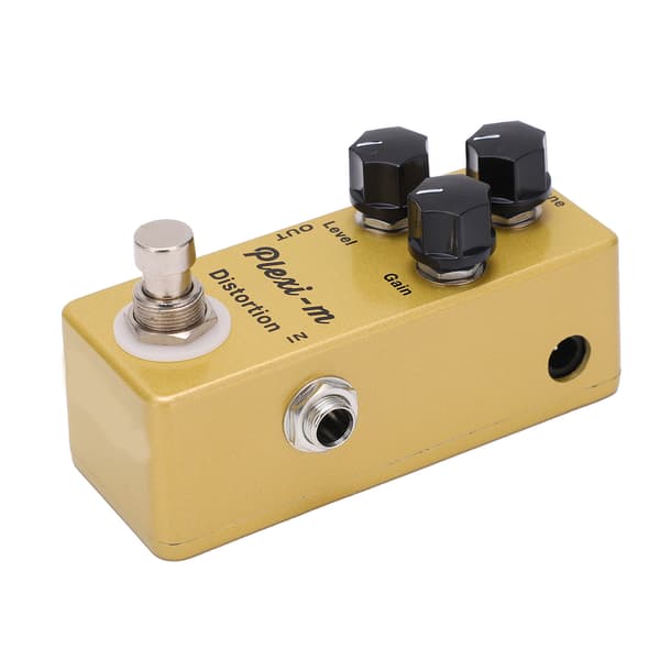 Guitar Effekt Fuzz Overload Distortion Pedal Metal Gylden True Bypass Switch til Elektrisk Bas