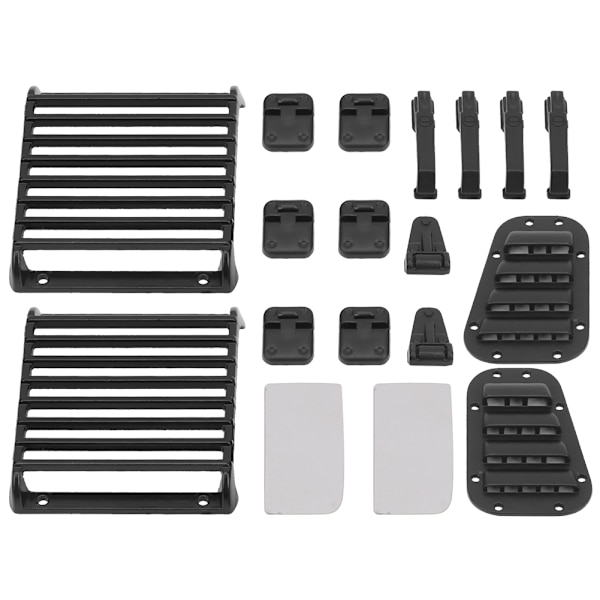 Frontlyktsskydd Insugsgaller Dörr Motorhuv Dekor Passar för Traxxas TRX4 Defender 1/10 RC Crawler Bil