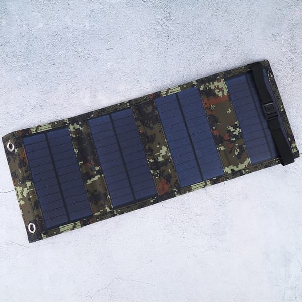 10W 5.5V Vikbart Solpanel Utomhus Nödladdare Fotovoltaisk Panel för Telefon Powerbank