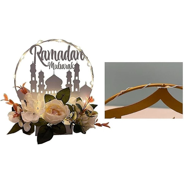 Lron Rustikke Dekorative Lamper, Batterimodeller, Jernlamper Med Blomster For Soverom, Nattbord