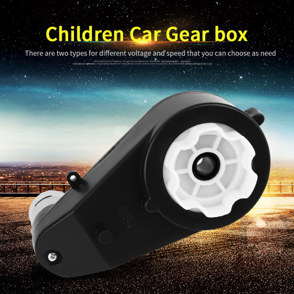 1 stk gearkasse Støjsvag Slidbestandig elektrisk motorgearkasse til billegetøj til børn (12V8000RPM)