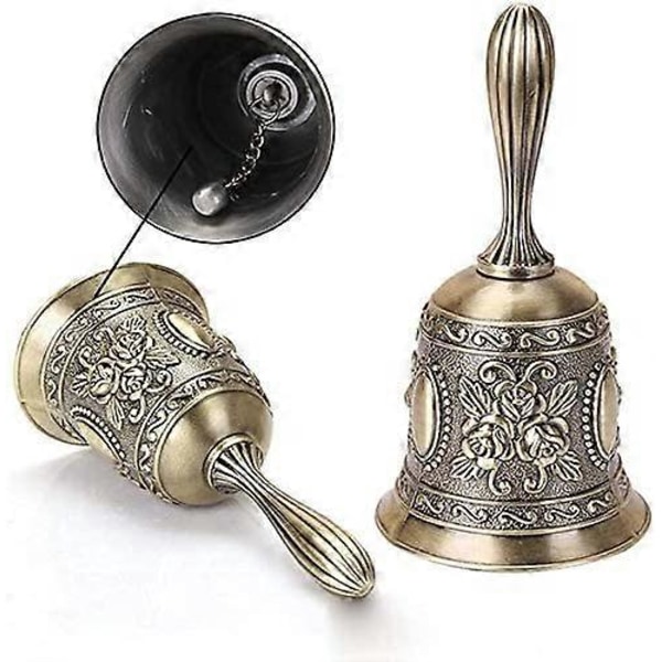 Retro Kultainen Omena Soittokello Antiikkinen Käsin Soitettava Kello Pronssinen Ruokakello Ravintolan Palvelukello Messinkinen Hääkello Luokkahuoneen Kirkonkello