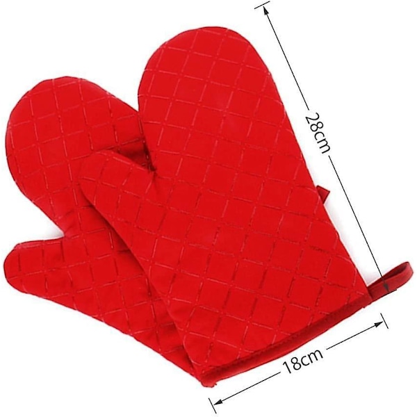 Premium sklisikre ovnhansker (1 par) opptil 200 °C - silikon ekstremt varmebestandige grillhansker BBQ-hansker - ovnhansker for matlaging, baking, grilling
