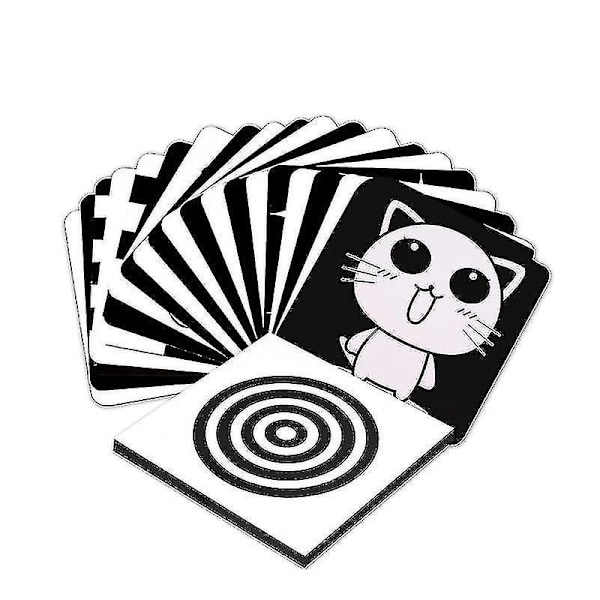 Baby Sensory Flash Cards Set - 20 Cards with 40 Black and White Pictures