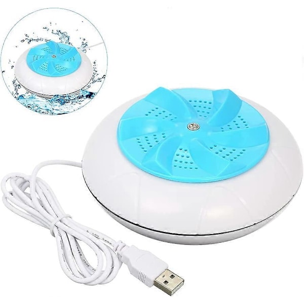 Mini-pesukone, turbiinipesukone, 1 kg pyykkimäärä, mini pyörivä pesukone USB-kaapelilla matkoille, kotiin, työmatkoille