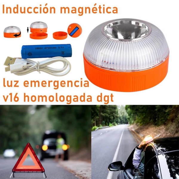 1PCSV16-vilkkuvalo LED-valkoinen hätävalo keltainen valo auton varoitusvalo