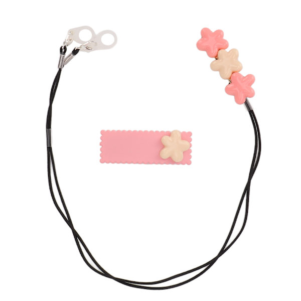 Høreapparat lanyard Clip 3 blomster Smukt moderigtigt slidstærkt nylon høreapparattilbehør til arbejde Havearbejde Sport Binaural