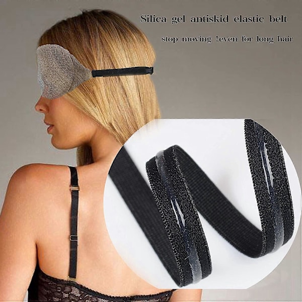 2-pack 3D Ögonmask för Sömn, Maskintvättbar, Sovmask för Kvinnor, Blinder Ögonbindel Flygplan med Resepåse (Svart+Lila)