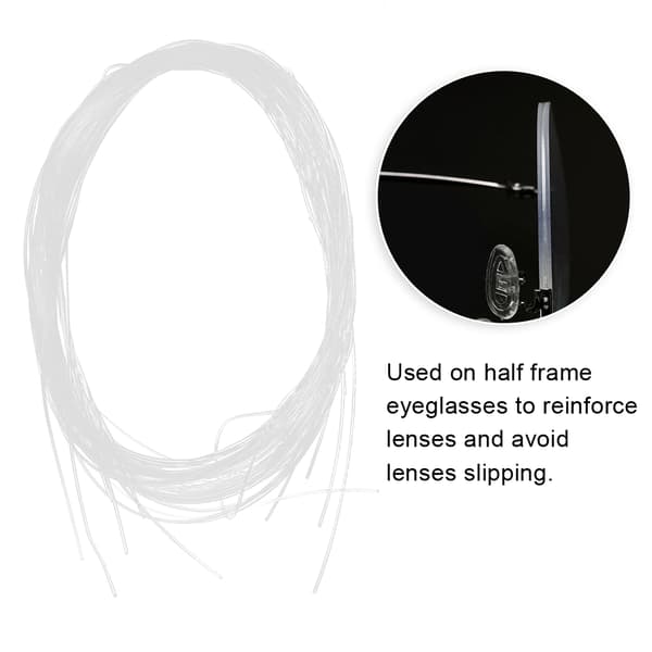 5 stk. Halvramme Briller Linse Indsættelse Interliner Brille Reparations Tilbehør 0,55 mm