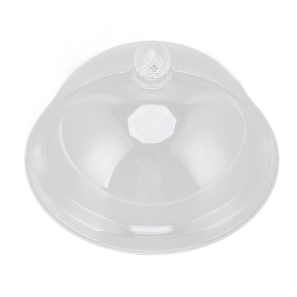 Matdeksel i akryl, transparent, tykk, fallbestandig, støvtett matbevaringsdeksel med håndtak, 26 cm