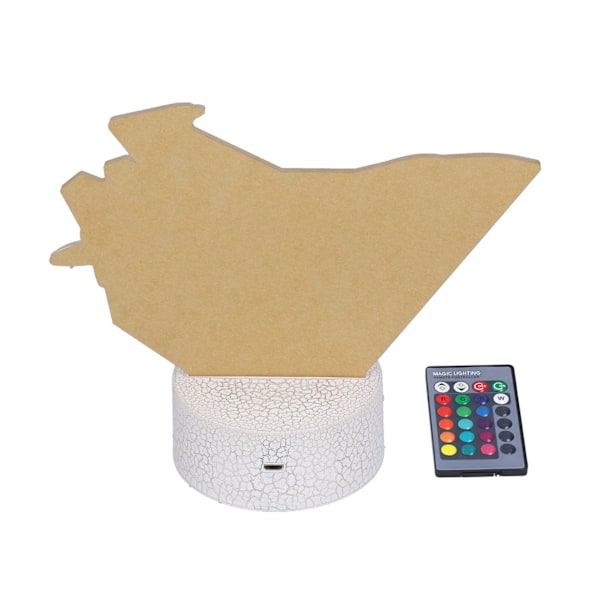 3D Lampe 16 Farver 4 Blinkende Tilstande Justerbar Touch Fjernbetjening Fighter Natlys Legetøj til Drenge Piger