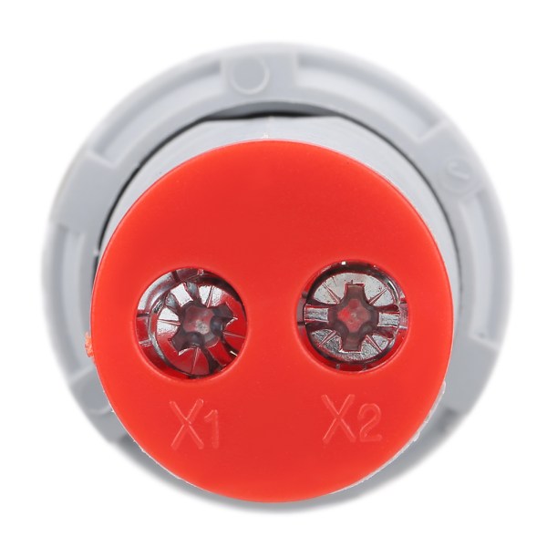 Rund LED Signal Lys Lampe AC Digital Display Voltmeter Indikator (rød)-1 stk