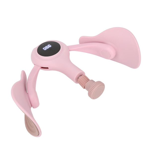 Thigh Master Thigh Exerciser med Counter Uppladdningsbar bäckenmuskel Hip Trainer Träningsutrustning för kvinnor Rosa