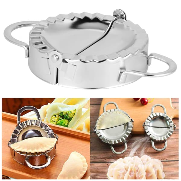 Hushåll 304 Rostfritt Stål Manuell Dumpling Degpressare Formar Kit Köksredskap