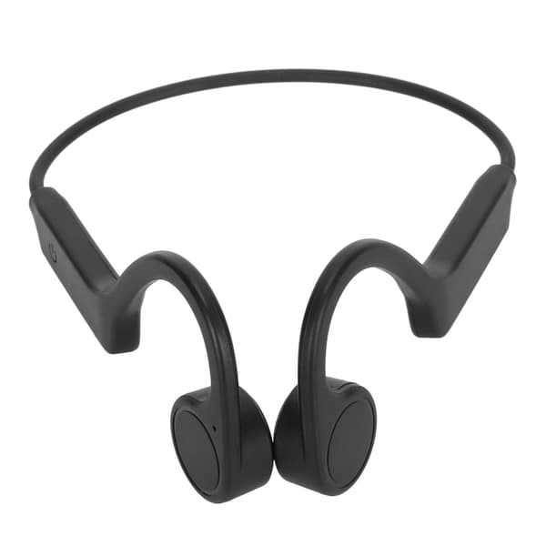 Bone Conduction Hovedtelefon Bluetooth 5.0 IP56 Vandtæt Indbygget Mikrofon Trådløst Åbent Øre Headset til Løb Vandring Sort