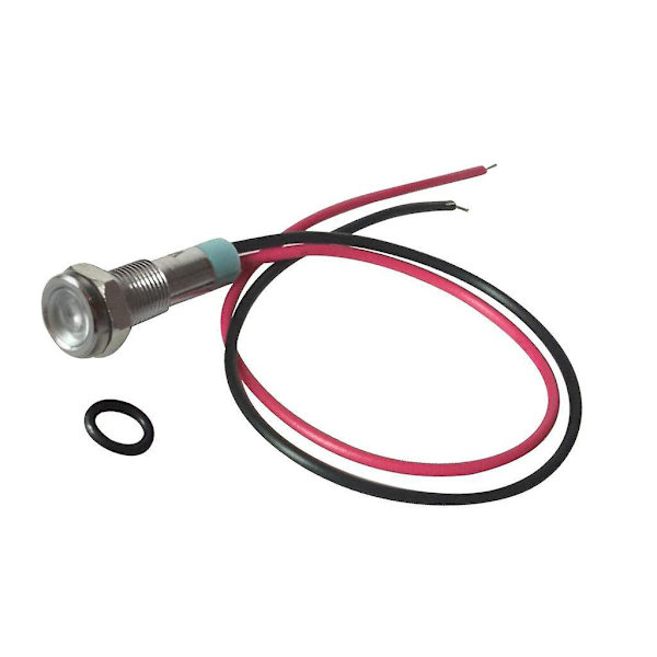 3 x 6 mm LED metalindikatorlys vandtæt signalpilot instrumentbrætlampe 3V hvid