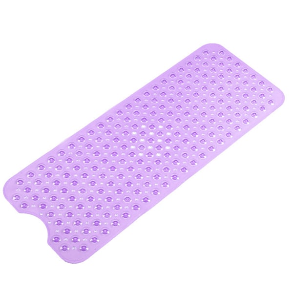 Badrum Duschmatta 40x100cm PVC Halkskydd Lång Remsa Duschmattor med Sugkoppar för Hem Lila