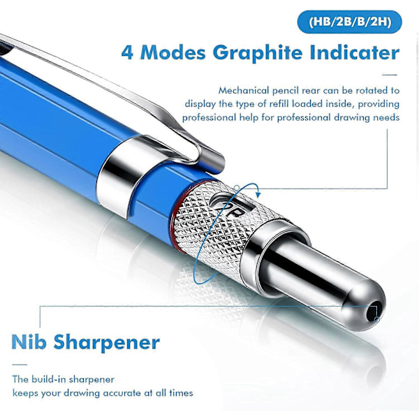 2 st Svetsarpennor med 24 st 2mm Stift Mekanisk Penna