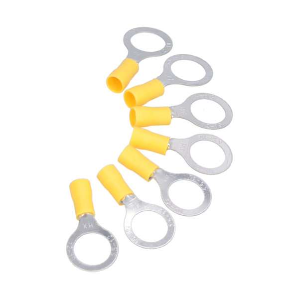 25 stk. Ringterminal Elektrisk Ledning Kabel Krympeforbindelse RV5‑12 Tilbehørssæt Kit Gul