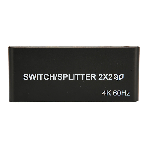 HD Multimedia Interface Switcher 2 ind 2 ud 4K HD Multimedia Interface Splitter til PC Projektor TV 100‑240V UK Stik