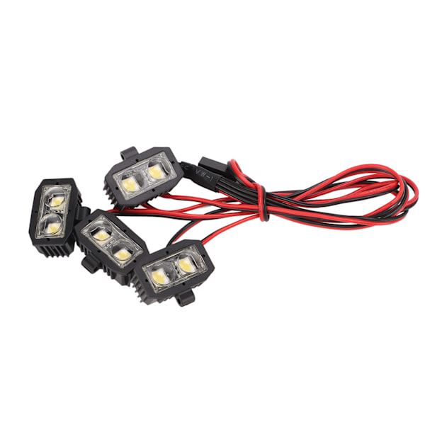 RC-strålkastare 5‑7.4V 8LED vitt ljus RC LED-strålkastare Slitstarka RC LED-ljus med plastskal för 1/10 RC-bil