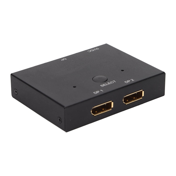 Displayport Splitter Bidirektionel DP Switch Aluminiumlegering Displayport Switcher 8K Ved 60Hz 4K Ved 120Hz
