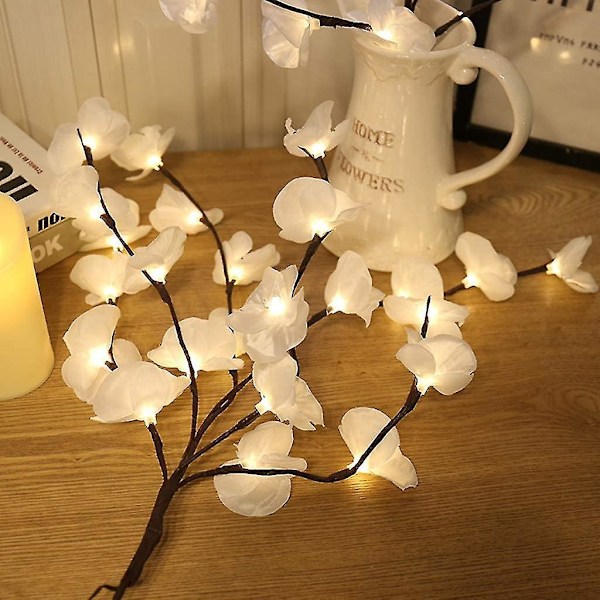 29-tommer Lysende Blomster Phalaenopsis Grene Kunstige Silkeblomster Dekor Blomsterlys (vase Ekskluderet)