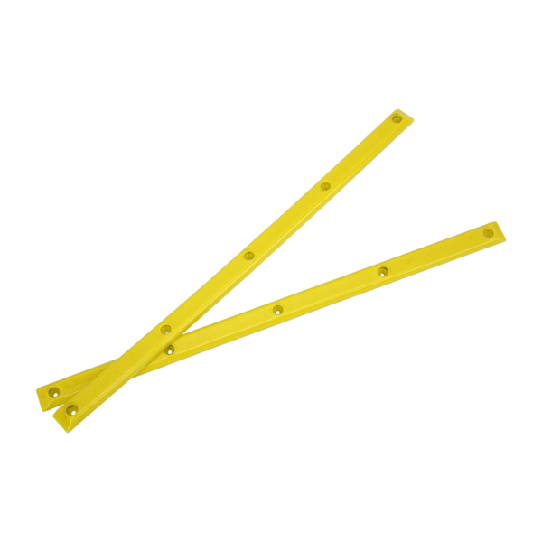 Rib Bones Rails - Slitestående, slitesterke, stabile, fleksible, blanke longboard-rails i gult