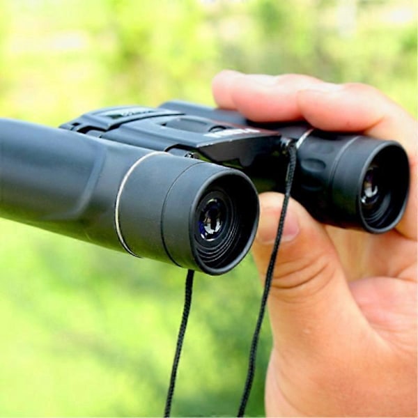 Kompakt foldbar lommekikkert Travel Mini Telescope HD Bak4 Optisk Linse Let Fokus Sort Farve