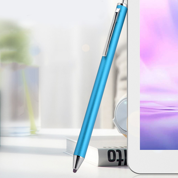 Stylus med stoffhode for Samsung Tab/LG/Huawei/Xiaomi-smarttelefoner og nettbrett for iPad 2018 (blå)