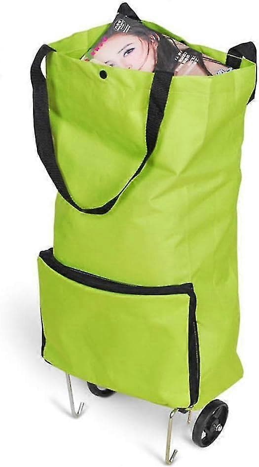 Sammenleggbar trillebag Sammenleggbar handlepose med hjul Vogn Gjenbrukbare handleposer