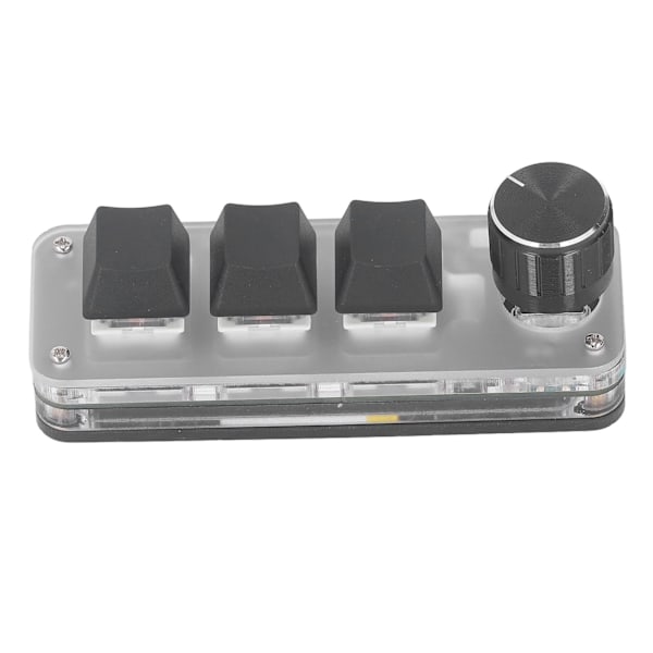 Mini tastatur 3 taster 1 knap programmerbar USB BT forbindelse blå switch mini mekanisk tastatur med RGB LED