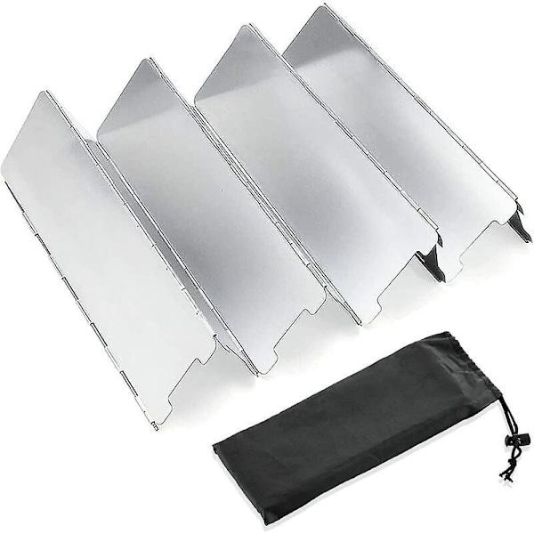 Foldbar Komfur Vindskærm, T-Audace 10 Dele Foldbar Vindskærm, Aluminium Foldbar Vindskærm, Camping Vindskærm, Ultralet Bærbar, Til Camping,
