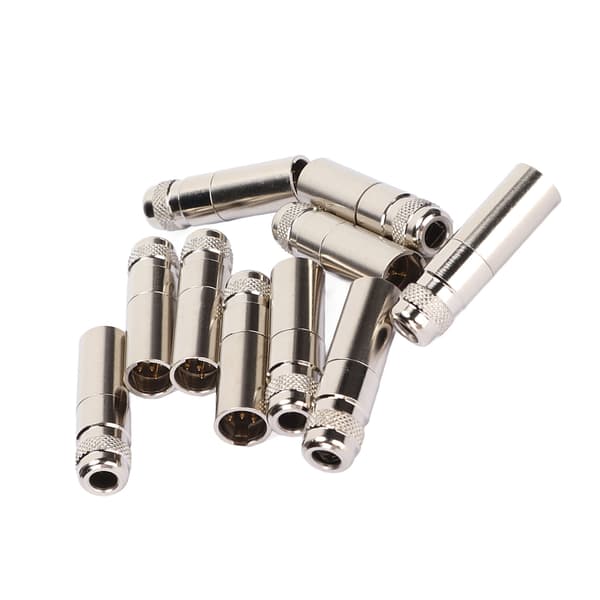 10 stk. 4-bens XLR hanstik Fuldmetal XLR hanstik til mixer mikrofonforstærker equalizer