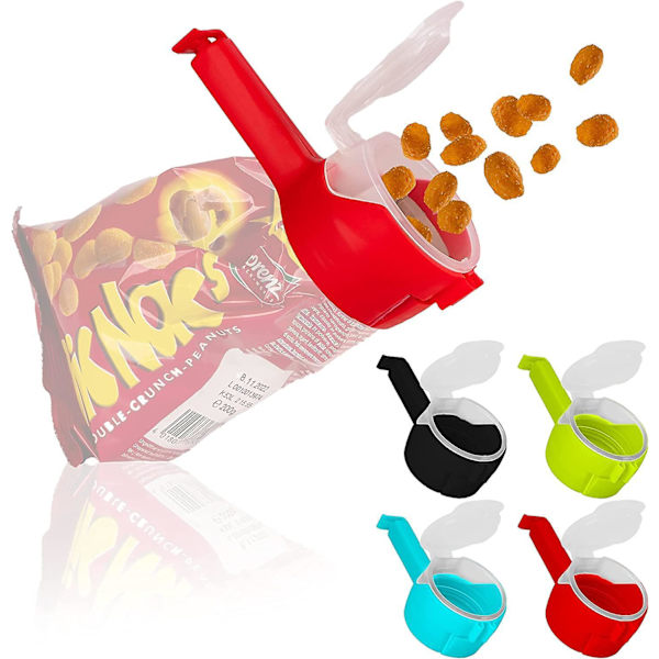 Set med 4 Kökspåsklämmor för Snack Dispenser och Freshness Clothing