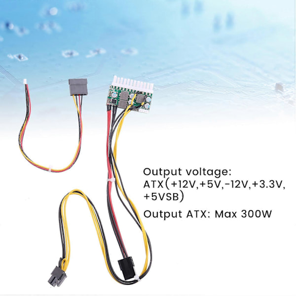 PCI-E 6PIN Sisääntulo DC 12V 300W PICO ATX Kytkin PSU Virtalähdemoduuli