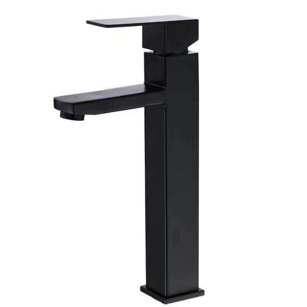 Black Bathroom Faucet Stainless Steel Modern Waterfall Sink Faucet For Home Hotel 2 Hoses