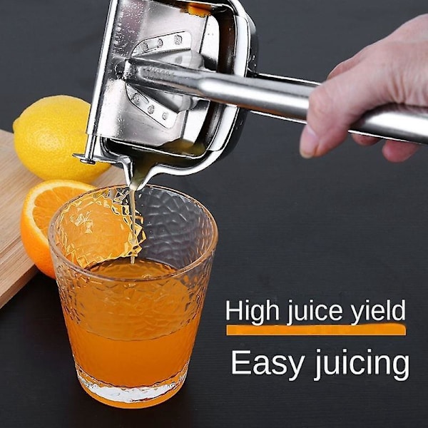 Rustfrit Stål Manuel Citruspresser Hårdt Arbejde Orange Lime Grapefrugt Presser To Dele