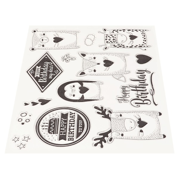 Klar silikonforsegling utsøkt pregemal for papir kortfremstilling dekorasjon DIY Scrapbooking Animal