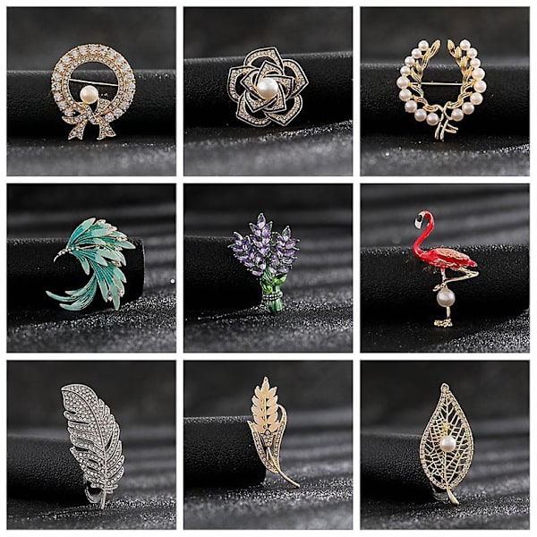 Högkvalitativ koreansk pärla Rhinestone rosettbrosch