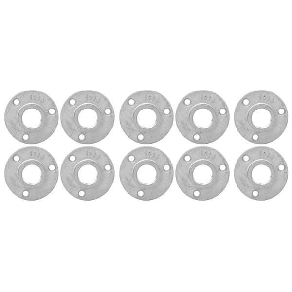 10 STK DN20 3-Hulls Flensbase Rørfittings Aluminiumslegering Gjenget Hyllefestebase