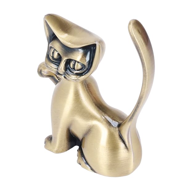 Kattgud Ringholder Kattgud Design Sinklegering Solid Slitesterk Ringorganisator i Retrostil for Ringer Smykker