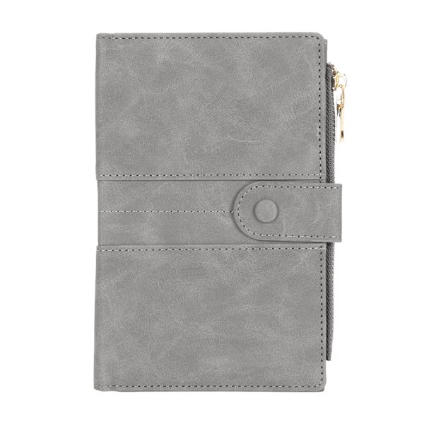 Passipidike RFID naisten passin cover Case PU-nahkainen passilompakko matka-työmatkalle Harmaa