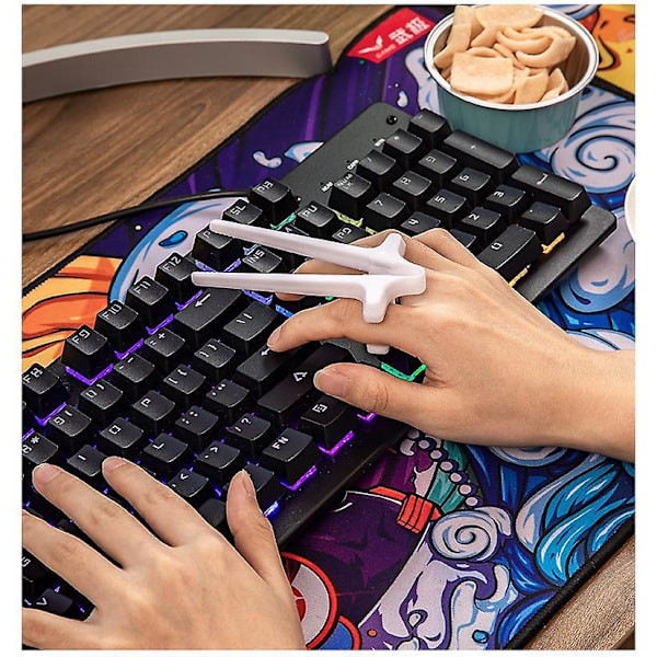 9,5*3cm Gamer Finger Ätpinnar, Finger Ätpinnar, Snacksmat Tänger, Plast Snacks Ätpinnar, Plast Mat Tänger, Lazy Helper Ätpinnar, Finger Ätpinnar