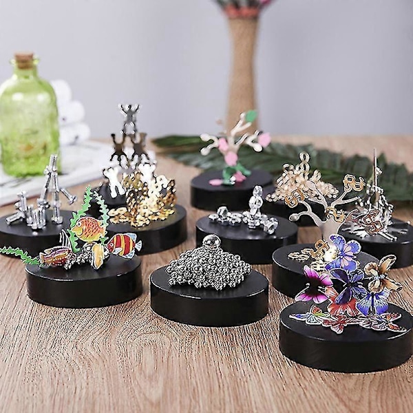 Magnetisk Skulptur Fri Sving Magnet Legetøj DIY Hjem Dekoration Magnetiske Skulpturer B