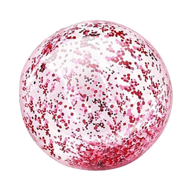 Stor oppblåsbar ball – glitrende holdbar for vann og sand Rosa Pink Small